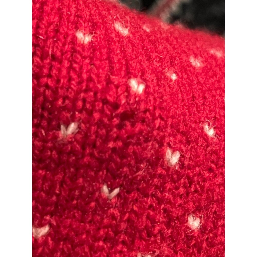 Eddie Bauer Wool Vest Fairisle Knit Red Vtg Heritage Equestrian Academia Wom XS - Picture 12 of 12